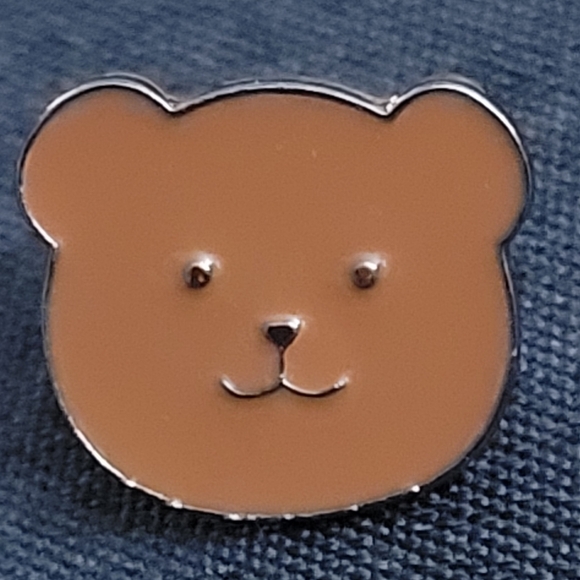 Brown Teddy Bear Enamel Pin - Picture 4 of 10